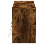 vidaXL Meuble TV avec LED chêne fumé 180x34x50 cm bois d'ingénierie