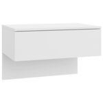 vidaXL Tables de chevet murales 2 Pièces Blanc