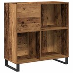 vidaXL Meuble à vinyles avec étagère chêne artisanal 85 x 38 x 89 cm