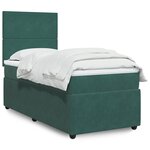 vidaXL Sommier à lattes de lit avec matelas Vert foncé 90x190 cm