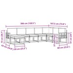 vidaXL Ensemble de canapés d'extérieur 8 pc Naturel et Beige