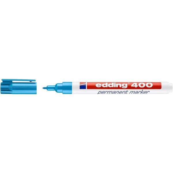Marqueur Permanent 400 Bleu Clair Pointe Fine 1 mm EDDING