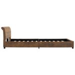 vidaXL Cadre de lit sans matelas marron similicuir daim 120x200 cm