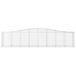 vidaXL Paniers à gabions arqués 20 Pièces 400x50x80/100 cm Fer galvanisé