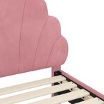 vidaXL Cadre de lit pour enfants avec tête de lit Rose 90 x 190 cm