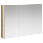vidaXL Armoire Miroir de Salle de Bain Chêne artisan