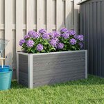 vidaXL Jardinière surélevée Gris 100 x 30 x 42 cm WPC et Aluminium
