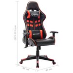 vidaXL Chaise de jeu Noir et rouge Cuir artificiel