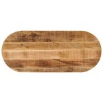 vidaXL Dessus de table 140x60x3 8cm ovale bois massif de manguier brut