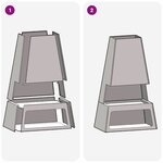 vidaXL Braise Noir 60 x 35 x 100 cm Acier laminé à froid