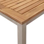 Ensemble de dîner de jardin 3 pièces en bois massif de teck vidaXL