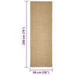 vidaXL Tapis en sisal pour griffoir 66x200 cm