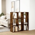 vidaXL Étagère séparatrice de pièce chêne fumé 102x29x103 5 cm