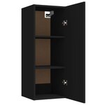 vidaXL Armoire murale suspendue Noir 34 5x34x90 cm Bois d'ingénierie