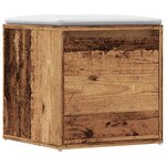 VidaXL Tiroir boîte vieux bois 40 5x40x40 cm bois d'ingénierie