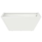 vidaXL Jardinière Bol De Jardin Blanche 40x40x15 cm En Acier