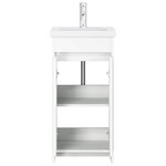vidaXL Meuble de salle de bain avec évier Blanc 42 x 40 x 84 5 cm