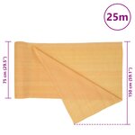 vidaXL Filet brise-vue sable 1 5x25 m PEHD 75 g/m²