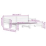 vidaXL Lit de jour et lit gigogne sans matelas 80x200 cm bois massif