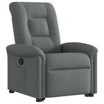 vidaXL Fauteuil inclinable Gris foncé Tissu
