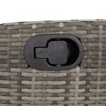 vidaXL Ensemble à manger de jardin 3 Pièces coussins gris résine tressée