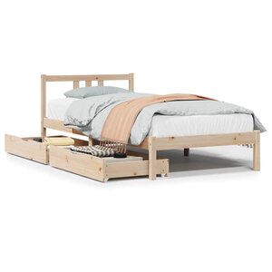 vidaXL Cadre de lit sans matelas 90x190 cm bois de pin massif