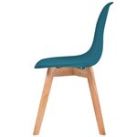 vidaXL Chaises à manger lot de 6 Turquoise Plastique