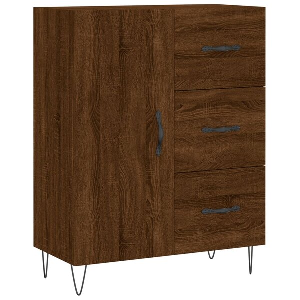 vidaXL Buffet chêne marron 69 5x34x90 cm bois d'ingénierie
