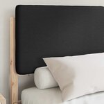 vidaXL Cadre de lit avec tête de lit rembourrée Noir 160 x 200 cm