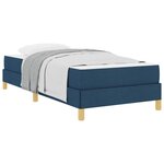 vidaXL Lit à ressorts avec matelas Bleu 100 x 200 cm tissu