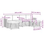 vidaXL Ensemble de canapés d'extérieur 6 pc Naturel et Anthracite