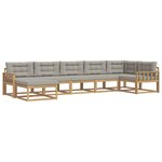 vidaXL Ensemble de canapés d'extérieur 7 pc Blanc et gris clair