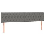 vidaXL Sommier à lattes de lit matelas LED gris foncé 120x190 cm tissu