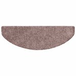 vidaXL Tapis d'escalier auto-adhésifs 10 pièces 65 x 21 x 4 cm Marron clair Demi-rond Grand
