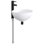 vidaXL Lavabo de salle de bains Noir Mat 35 5 x 35 5 x 14 5 cm métal
