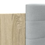 vidaXL Cadre de lit tête de lit et lumières LED chêne sonoma 140x200cm