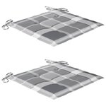 vidaXL Chaises pliables d'extérieur lot de 2 et coussins Bois d'acacia