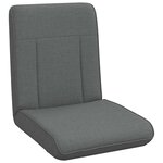 vidaXL Fauteuil de sol ajustable Gris foncé Tissu