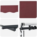 vidaXL Auvent rétractable automatique bordeaux 300x250 cm