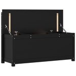 vidaXL Banc Noir 110x41x76 5 cm Bois de pin massif