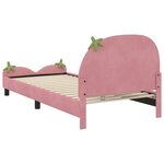 vidaXL Cadre de lit pour enfants avec tête de lit Rose 80 x 200 cm