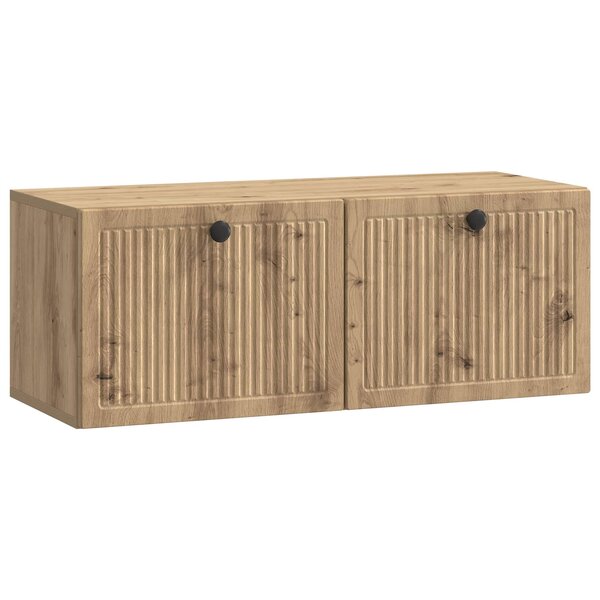 vidaXL Meuble TV mural 78 5 x 31 x 30 cm Chêne artisanal