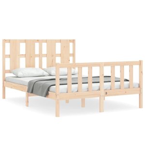 vidaXL Cadre de lit sans matelas bois de pin massif