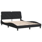 vidaXL Cadre de lit sans matelas noir 140x190 cm velours