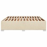 vidaXL Cadre de lit sans matelas crème 180x200 cm tissu