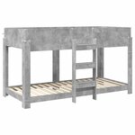 vidaXL Lit Superposé pour Enfants Gris béton 100 x 200 cm