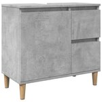 vidaXL Ensemble de meubles de salle de bain 3 Pièces gris béton