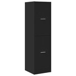 vidaXL Armoire d'apothicaire noir 40x41x144 5 cm bois d'ingénierie