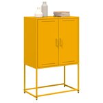 vidaXL Buffet haut jaune moutarde 68 5x38 5x107 cm acier
