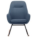 vidaXL Chaise à bascule Bleu Tissu